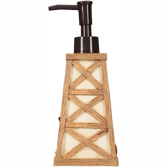 Rodeo Time Soap Pump Dispenser Western Motif Resin Cowboy Hat Boot Ceramic Gift - Picture 2 of 3